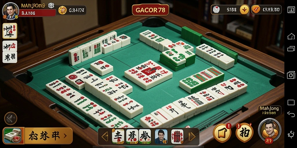 Screenshot GACOR78 menunjukkan interaksi seru dalam permainan Mahjong.